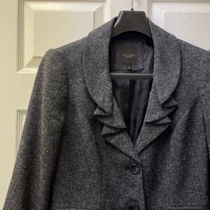 The Limited Collection‎ Women's Sz 6 Collar Suit Jacket Gray Blazer Coat Work